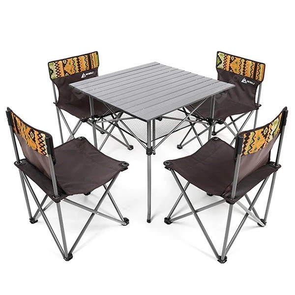 Hewolf 5pcs Set Camping Foldable Table And Chairs 7 Hewolf 5pcs Set Camping Foldable Table And Chairs - Image 7