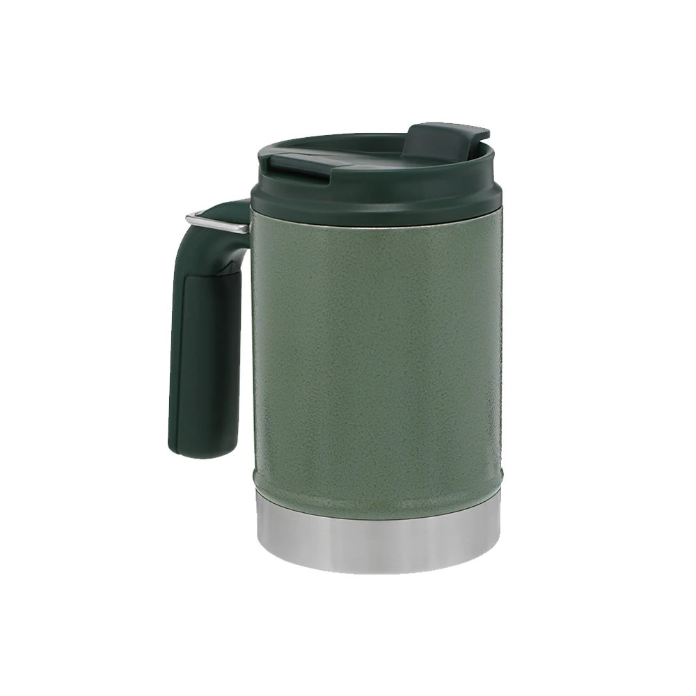 Stanley Classic Vacuum Steel Camp Mug 16oz Hammertone Green 5 Stanley Classic Vacuum Steel Camp Mug 16oz Hammertone Green - Image 5