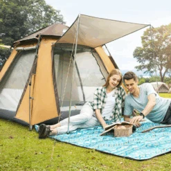 Hewolf Auto 3-4 Person Tent - Camel -Montanic Store 10