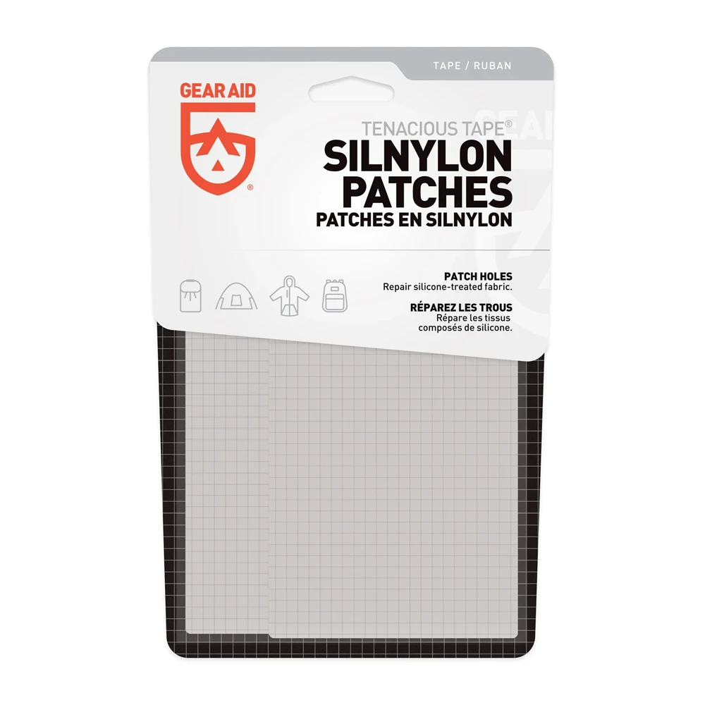Gear Aid Tenacious Tape Silnylon Patches Gray 3" X 5" 2 Gear Aid Tenacious Tape Silnylon Patches Gray 3" X 5" - Image 2