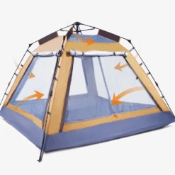 Hewolf Auto 3-4 Person Tent - Camel -Montanic Store 12 1