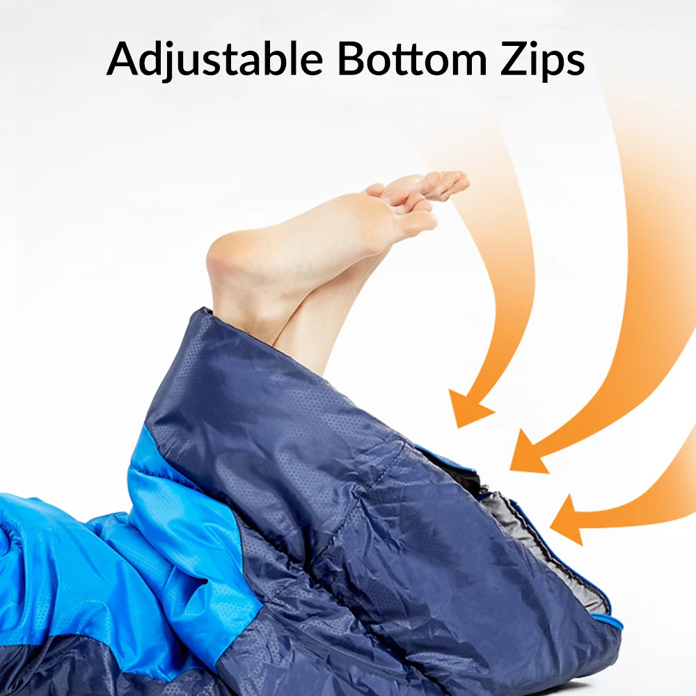 Hewolf Camping Sleeping Bag 1.3 - Green 2 Hewolf Camping Sleeping Bag 1.3 - Green - Image 2