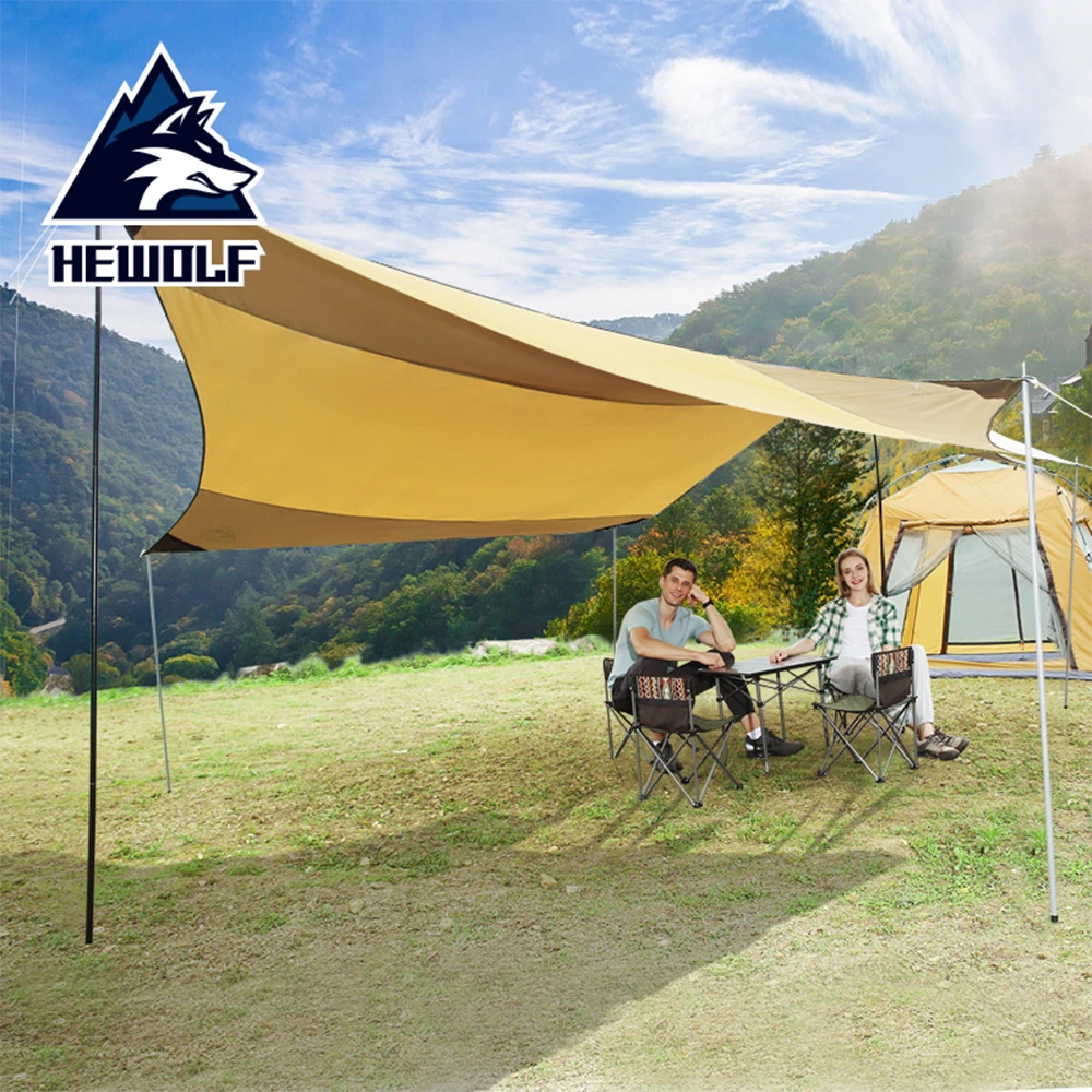 Hewolf 6-10P Outdoor Camping Tarp 2 Hewolf 6-10P Outdoor Camping Tarp - Image 2