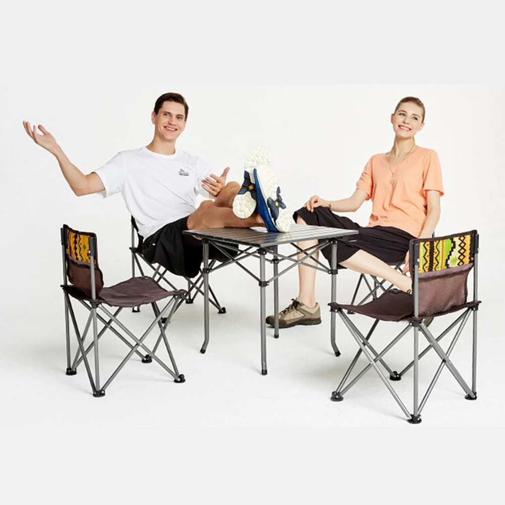 Hewolf 5pcs Set Camping Foldable Table And Chairs 2 Hewolf 5pcs Set Camping Foldable Table And Chairs - Image 2