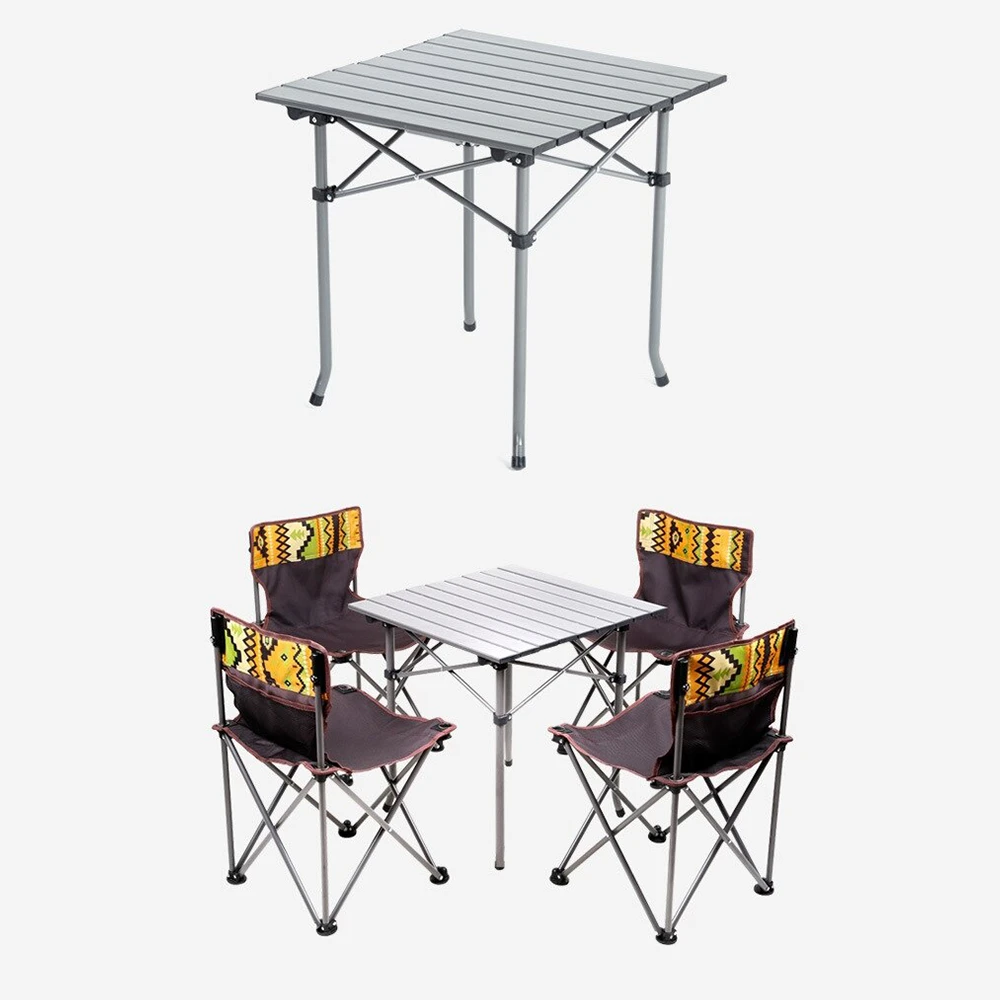 Hewolf 5pcs Set Camping Foldable Table And Chairs 8 Hewolf 5pcs Set Camping Foldable Table And Chairs - Image 8