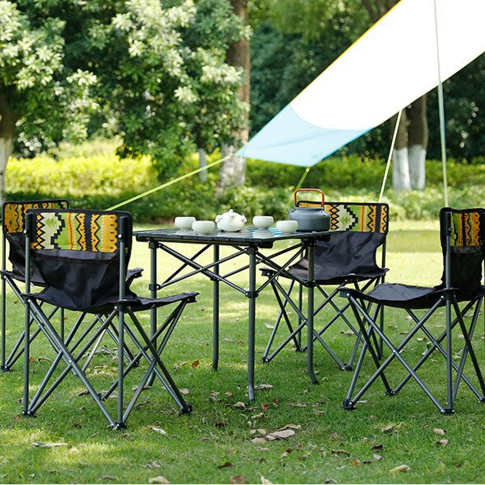 Hewolf 5pcs Set Camping Foldable Table And Chairs 5 Hewolf 5pcs Set Camping Foldable Table And Chairs - Image 5