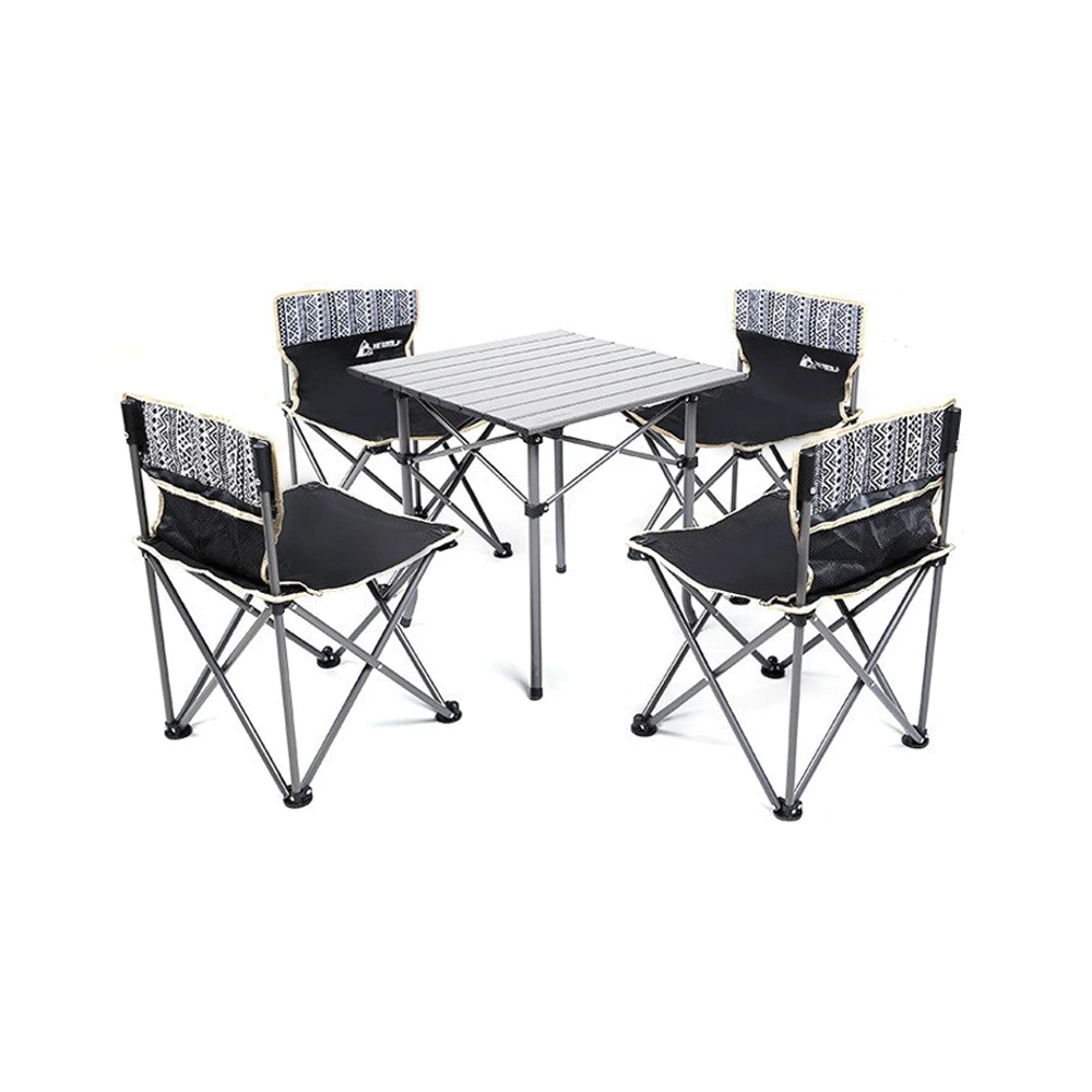 Hewolf 5pcs Set Camping Foldable Table And Chairs 11 Hewolf 5pcs Set Camping Foldable Table And Chairs - Image 11