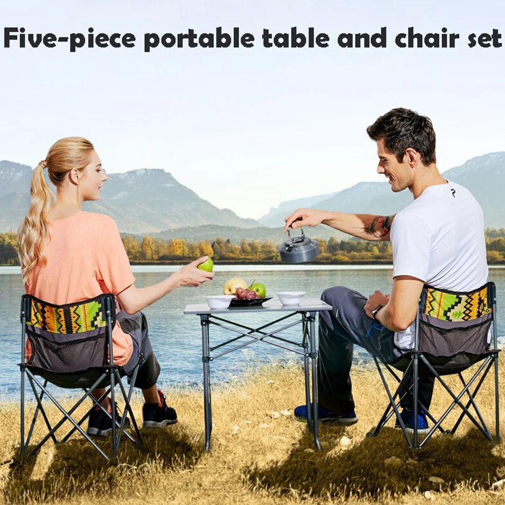 Hewolf 5pcs Set Camping Foldable Table And Chairs 3 Hewolf 5pcs Set Camping Foldable Table And Chairs - Image 3