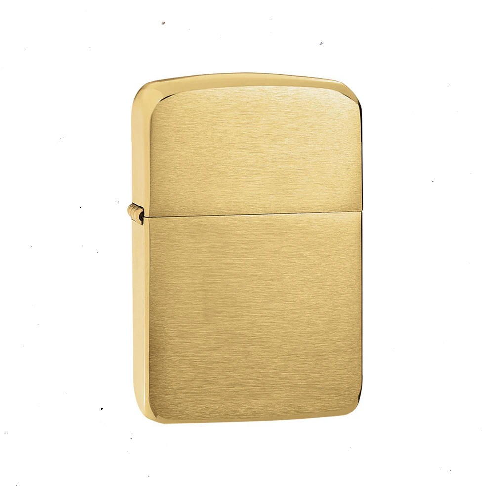 Zippo Replica Brushed Brass Refillable Windproof Lighter - 1941B 3 Zippo Replica Brushed Brass Refillable Windproof Lighter - 1941B - Image 3