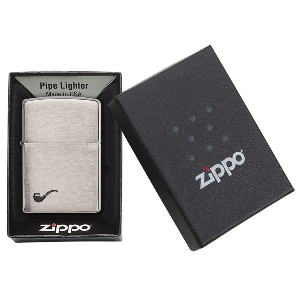 Zippo 200pl Pipe Brushed Chrome - Refillable Windproof Lighter 4 Zippo 200pl Pipe Brushed Chrome - Refillable Windproof Lighter - Image 4