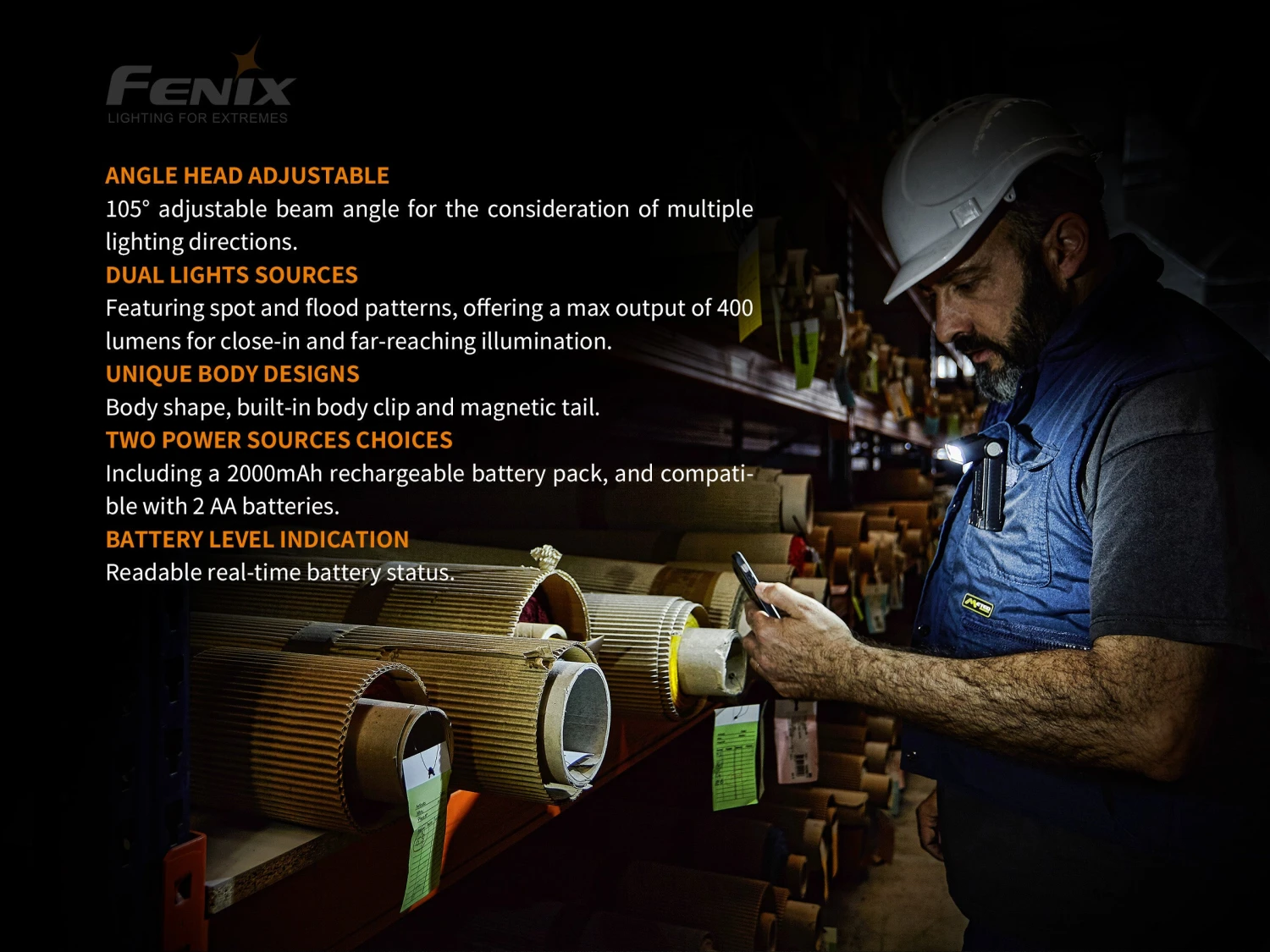 Fenix WT20R XP-G2 S2 Multi-Functional Work LED Flashlight 3 Fenix WT20R XP-G2 S2 Multi-Functional Work LED Flashlight - Image 3