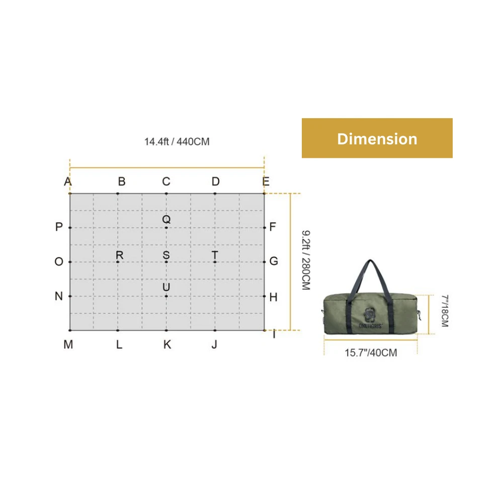 OneTigris FJORD T/C Camping Tarp 2 OneTigris FJORD T/C Camping Tarp - Image 2