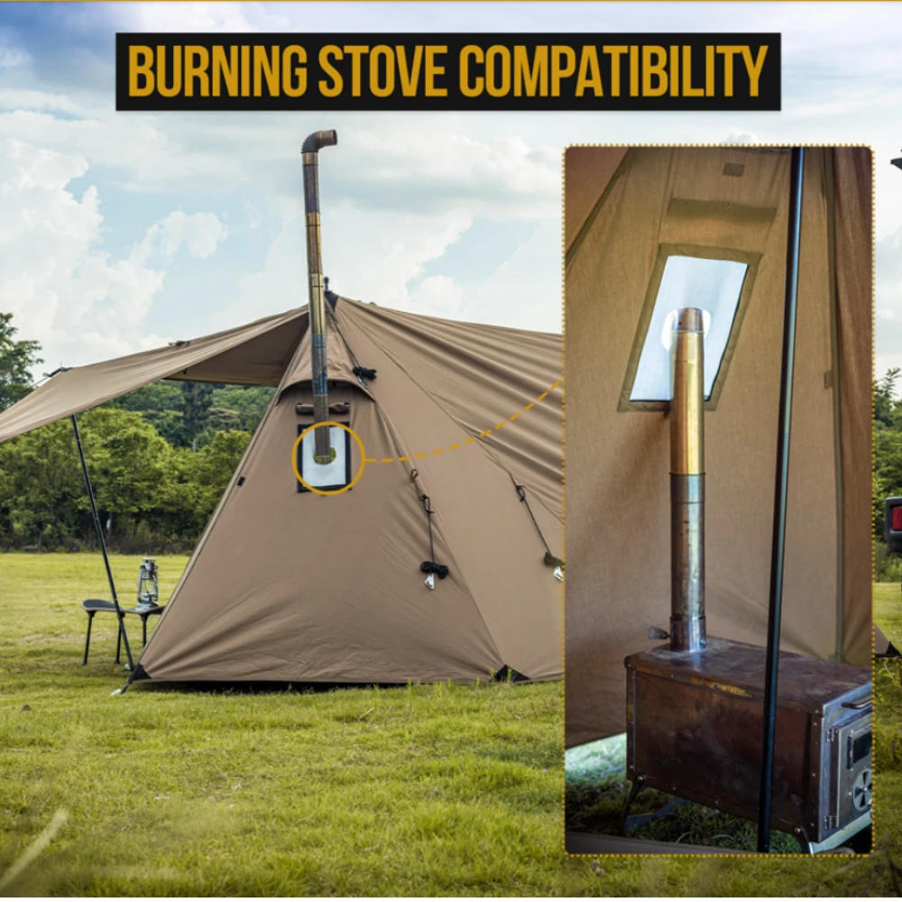 OneTigris Roc Shield Bushcraft Tent TC Version - Ranger Green 5 OneTigris Roc Shield Bushcraft Tent TC Version - Ranger Green - Image 5