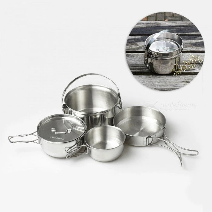 Ace Camp Stainless Steel Cooking Set 2 Ace Camp Stainless Steel Cooking Set - Image 2