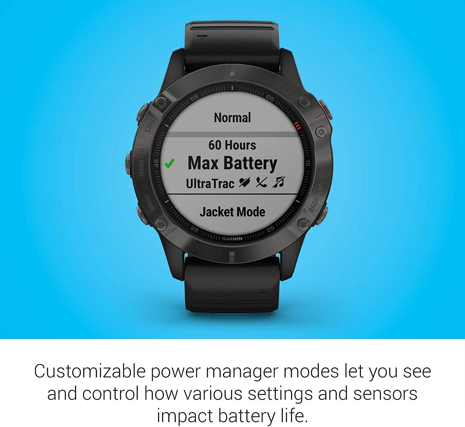 Garmin Fenix 6 GPS Watch - Sapphire Grey 5 Garmin Fenix 6 GPS Watch - Sapphire Grey - Image 5