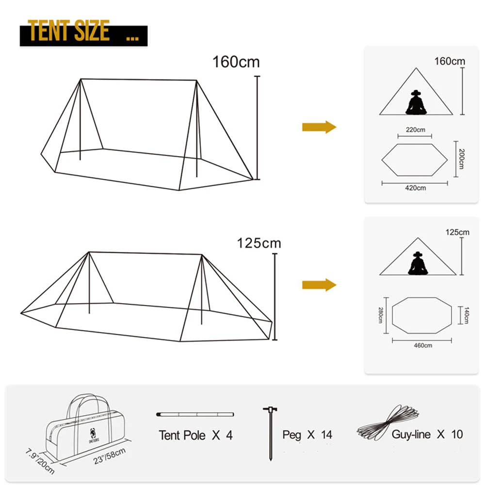 OneTigris Roc Shield Bushcraft Tent (New TC Version) 6 OneTigris Roc Shield Bushcraft Tent (New TC Version) - Image 6