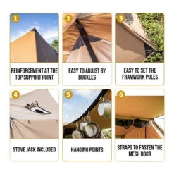 OneTigris Solo Homestead Camping Tent (TC Version) 9 OneTigris Solo Homestead Camping Tent (TC Version) -Montanic Store CE BHS06 TC A 05