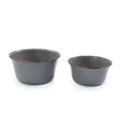 Barebones Enamel Mixing Bowl Slate - Set Of 2 7 Barebones Enamel Mixing Bowl Slate - Set Of 2 -Montanic Store CKW 378 04