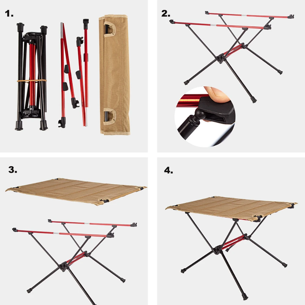 Camp Leader Fabric Top Folding Table - CAMO 4 Camp Leader Fabric Top Folding Table - CAMO - Image 4