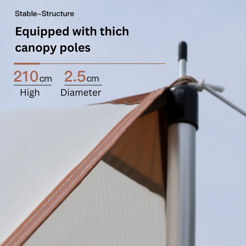 Adventurer Tanxianzhe Waterproof Awning Anti-tearing Sunshade Tarp Outdoor Camping Tan 6 Adventurer Tanxianzhe Waterproof Awning Anti-tearing Sunshade Tarp Outdoor Camping Tan - Image 6