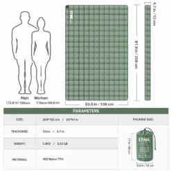 Etrol Whale Double Inflatable Sleeping Pad -Montanic Store CQD 2 Be 08