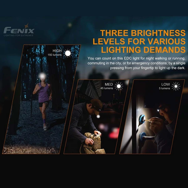 Fenix E-Lite Match CA18 & Everlight 2835 LED Flashlight (black) 5 Fenix E-Lite Match CA18 & Everlight 2835 LED Flashlight (black) - Image 5