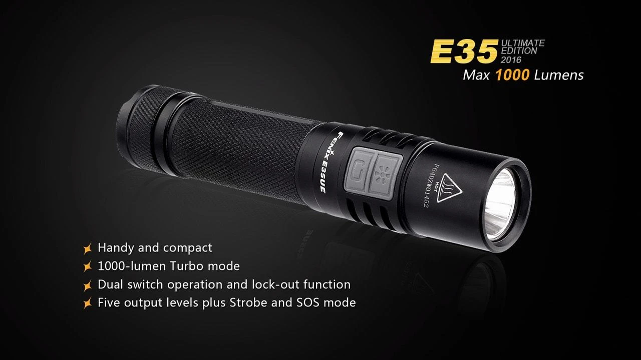 Fenix E35 XL-L2 UE LED Flashlight Black 2016 Version 5 Fenix E35 XL-L2 UE LED Flashlight Black 2016 Version - Image 5
