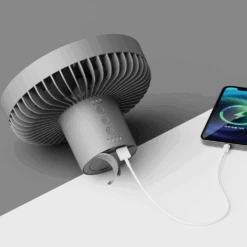 Tripod Fan With White Ring Light USB Rechargeable -Montanic Store Edited 4