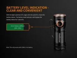 Fenix E18R XP-L Hi Led Flashlight Black 750 Lumen 15 Fenix E18R XP-L Hi Led Flashlight Black 750 Lumen -Montanic Store Fenix E18R EDC Flashlight battery level