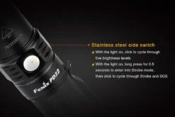 Fenix PD32 XP-L Hi LED Black 2016 Edition 8 Fenix PD32 XP-L Hi LED Black 2016 Edition -Montanic Store Fenix PD32 Flashlight Side Switch