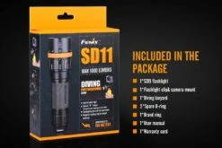 Fenix SD11 XM-L2 U2 Diving Photographic Light 12 Fenix SD11 XM-L2 U2 Diving Photographic Light -Montanic Store Fenix SD11 Diving Flashlight included