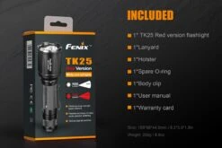 Fenix TK25 RED LED Flashlight 12 Fenix TK25 RED LED Flashlight -Montanic Store Fenix TK25 Red Tactical Flashlight included