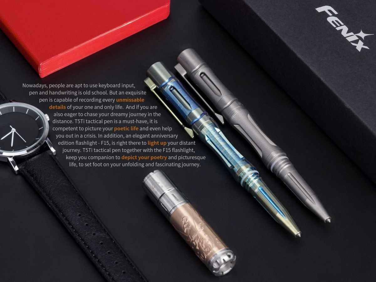 Fenix T5TI Tactical Pen & 15TH F/Light Set Grey 8 Fenix T5TI Tactical Pen & 15TH F/Light Set Grey - Image 8