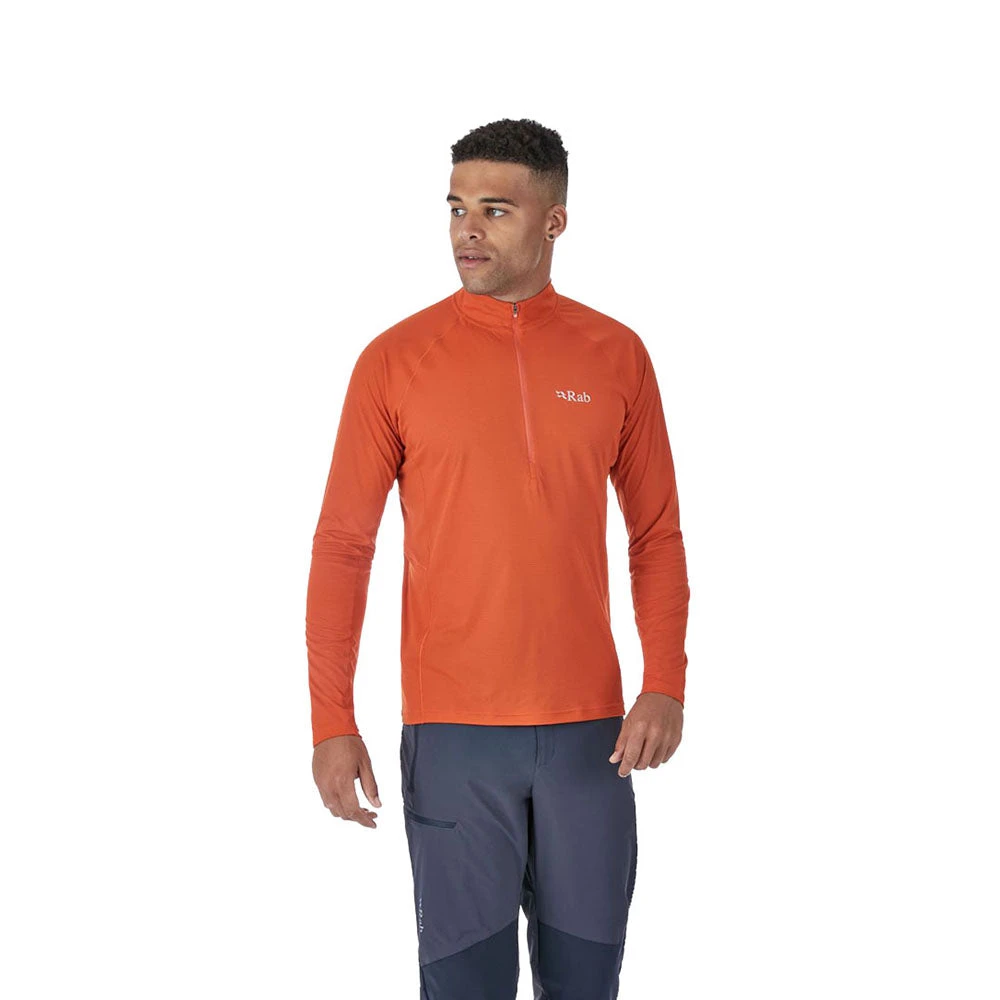 Rab Pulse Long Sleeve Zip - Firecracker 2 Rab Pulse Long Sleeve Zip - Firecracker - Image 2