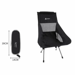 Hewolf Space Medium Aluminum Alloy Foldable Chair 10 Hewolf Space Medium Aluminum Alloy Foldable Chair -Montanic Store HW J2049 BLK 3