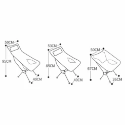 Hewolf Space Medium Aluminum Alloy Foldable Chair 11 Hewolf Space Medium Aluminum Alloy Foldable Chair -Montanic Store HW J2049 BLK 9