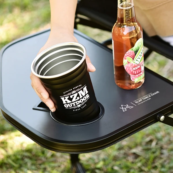 KZM Collapsible Chair With Table 4 KZM Collapsible Chair With Table - Image 4