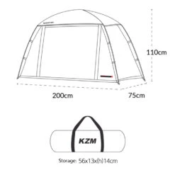 [NEW] KZM Black Cot Tent II -Montanic Store K221T3T01 08