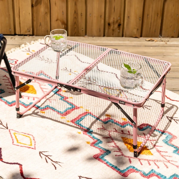 KZM Iron Mesh Slim Mini Table - Black 4 KZM Iron Mesh Slim Mini Table - Black - Image 4