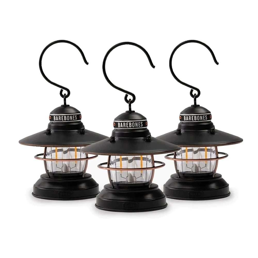 Barebones Edison Mini Lantern Bronze - (3-Pack) 1 Barebones Edison Mini Lantern Bronze - (3-Pack)