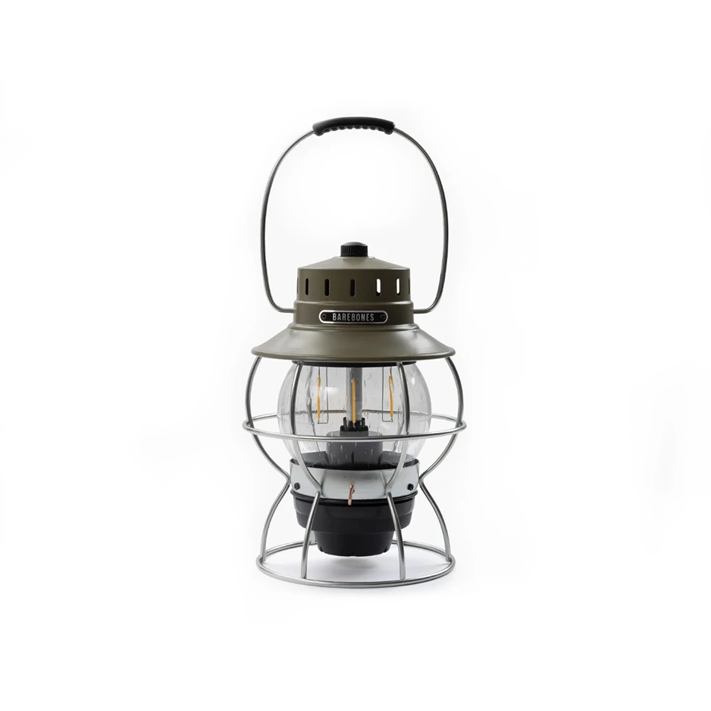 Barebones Railroad Lantern Olive Drab 1 Barebones Railroad Lantern Olive Drab