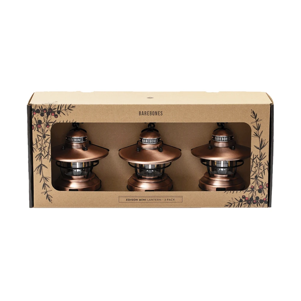 Barebones Edison Mini Lantern Copper - (3-Pack) 1 Barebones Edison Mini Lantern Copper - (3-Pack)