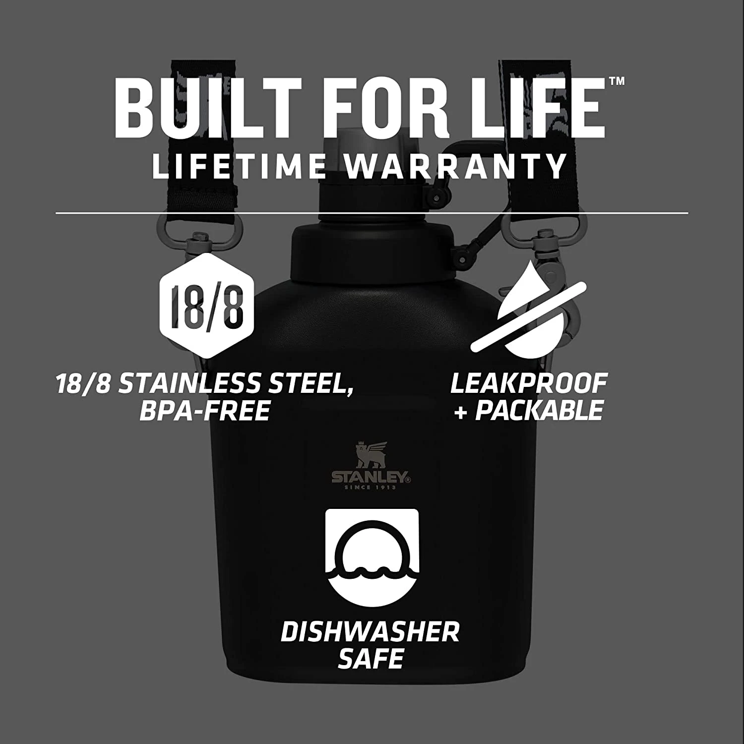 Stanley Classic Steel Canteen 1.1QT 9 Stanley Classic Steel Canteen 1.1QT - Image 9