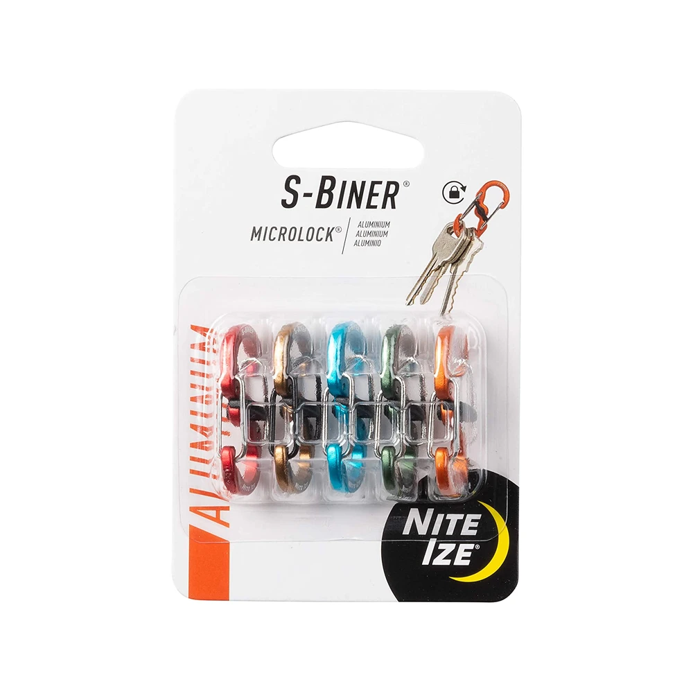 Nite Ize S-Biner® MicroLock® Aluminum - 5 Pack Assorted 2 Nite Ize S-Biner® MicroLock® Aluminum - 5 Pack Assorted - Image 2