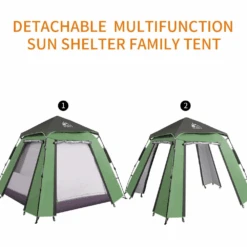 Hewolf Auto 3-4 Person Tent - Green 11 Hewolf Auto 3-4 Person Tent - Green -Montanic Store MON 1654 GRN 11