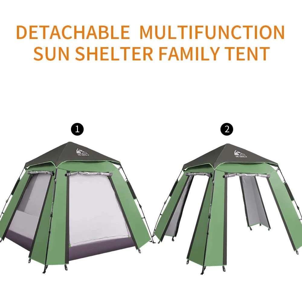 Hewolf Auto 3-4 Person Tent - Green 3 Hewolf Auto 3-4 Person Tent - Green - Image 3
