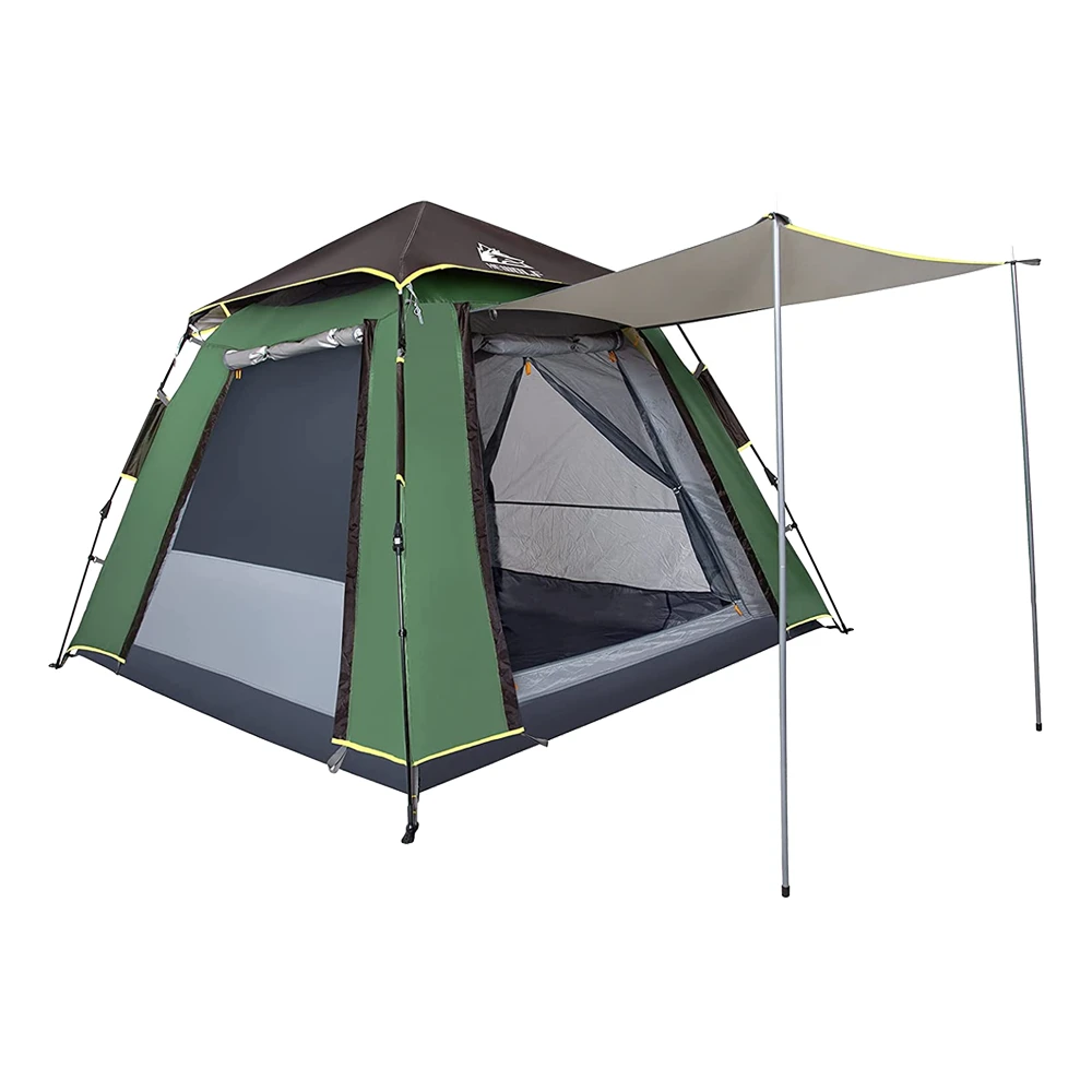 Hewolf Auto 3-4 Person Tent - Green 2 Hewolf Auto 3-4 Person Tent - Green - Image 2