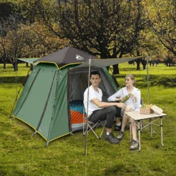 Hewolf Auto 3-4 Person Tent - Green 16 Hewolf Auto 3-4 Person Tent - Green -Montanic Store MON 1654 GRN 4