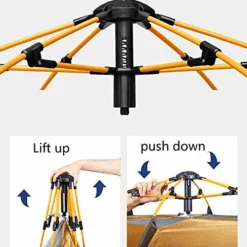 Hewolf 3-5 Person Automatic System Large Outdoor Camping Tent 21 Hewolf 3-5 Person Automatic System Large Outdoor Camping Tent -Montanic Store MON 1789 BLU 3