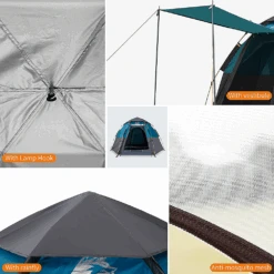 Hewolf 3-5 Person Automatic System Large Outdoor Camping Tent 19 Hewolf 3-5 Person Automatic System Large Outdoor Camping Tent -Montanic Store MON 1789 BLU 7